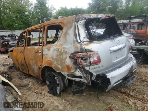 2019 Nissan Armada SL with VIN JN8AY2ND6K9089015, listed as a Copart auction lot 51477085 with 0 mi miles and Salvage Title. Bid and sale history available at carsss.com. Image 2.