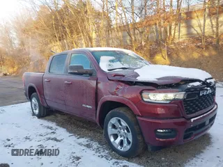 2025 Ram 1500 Big Horn with VIN 1C6SRFFP1SN541934, listed as a IAAI auction lot 41069522 with 476 mi miles. Bid and sale history available at carsss.com. Image 1.