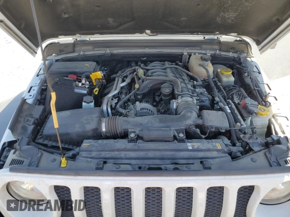 2022 Jeep Wrangler Unlimited Sport S with VIN 1C4HJXDG0NW142272, listed as a Copart auction lot 58198205 with 63,310 mi miles and Salvage title. Bid and sale history available at DreamBid. Image 12.