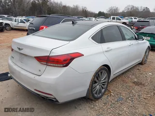 2015 Hyundai Genesis 5.0L with VIN KMHGN4JF8FU073687, listed as a IAAI auction lot 41118050 with 125,296 mi miles. Bid and sale history available at carsss.com. Image 4.