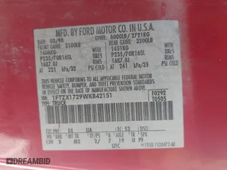 1998 Ford F-150 Standard with VIN 1FTZX1729WKB42151, listed as a IAAI auction lot 42074530 with 174,690 mi miles. Bid and sale history available at carsss.com. Image 9.