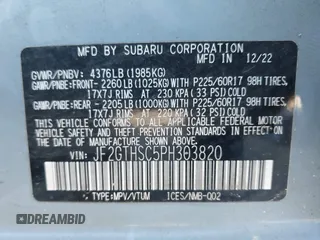 2023 Subaru Crosstrek Special Sports с VIN JF2GTHSC5PH303820, выставлен на аукционе IAAI как лот 42006458 с пробегом 32 899 миль миль и . История ставок и продаж доступна на DreamBid. Изображение 9.