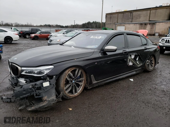 2018 BMW 7 Series M760i xDrive with VIN WBA7H6C58JG614544, listed as a Copart auction lot 70382702 with 0 mi miles. Bid and sale history available at carsss.com. Image 1.
