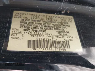 2011 Nissan Versa 1.6 с VIN 3N1CC1AP8BL392420, выставлен на аукционе IAAI как лот 42816084 с пробегом 222 601 миль миль и . История ставок и продаж доступна на DreamBid. Изображение 9.