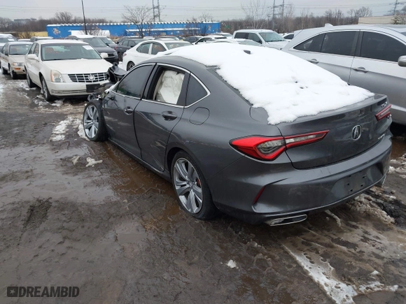 2021 Acura TLX w/Technology Package with VIN 19UUB6F40MA002194, listed as a IAAI auction lot 41553613 with 1 mi miles. Bid and sale history available at carsss.com. Image 3.
