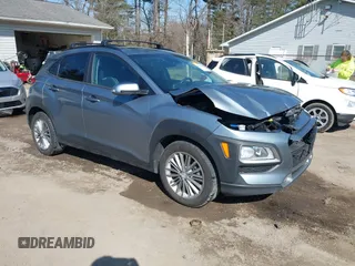 2020 Hyundai Kona SEL Plus with VIN KM8K6CAA7LU502089, listed as a IAAI auction lot 41753825 with 106,727 mi miles. Bid and sale history available at carsss.com. Image 1.