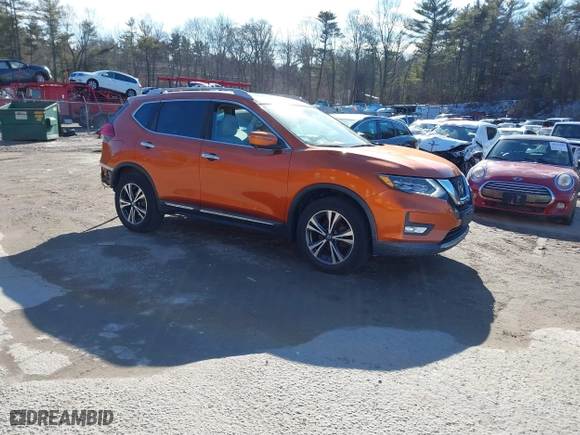 2017 Nissan Rogue SL with VIN 5N1AT2MV9HC762391, listed as a IAAI auction lot 41571253 with 127,929 mi miles. Bid and sale history available at carsss.com. Image 1.
