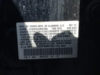 2015 Acura MDX with VIN 5FRYD3H24FB004706, listed as a IAAI auction lot 42039135 with 155,913 mi miles and . Bid and sale history available at DreamBid. Image 9.