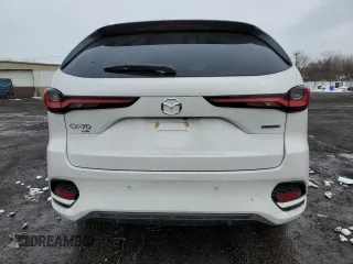 2025 Mazda CX-70 S Premium with VIN JM3KJDHCXS1110022, listed as a Copart auction lot 44897785 with 3,920 mi miles and Salvage title. Bid and sale history available at DreamBid. Image 6.