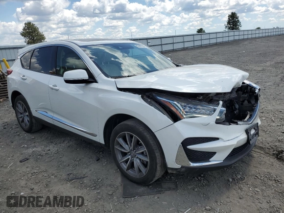 2020 Acura RDX w/Technology Pkg with VIN 5J8TC2H58LL001577, listed as a Copart auction lot 57467284 with 58,936 mi miles and Salvage Title. Bid and sale history available at carsss.com. Image 4.