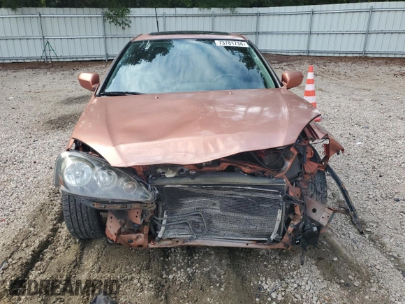2005 Acura RSX Type-S with VIN JH4DC530X5S000700, listed as a Copart auction lot 73781734 with 113,606 mi miles and Salvage Title. Bid and sale history available at carsss.com. Image 5.