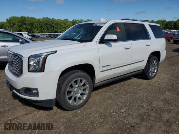 2015 GMC Yukon Denali z VIN 1GKS2CKJ9FR622342, wystawiony jako Copart lot #53671555 z przebiegiem Nie podano mil oraz Czysty tytuł • Clean title. Historia ofert i sprzedaży dostępna na DreamBid. Obrazek 1.