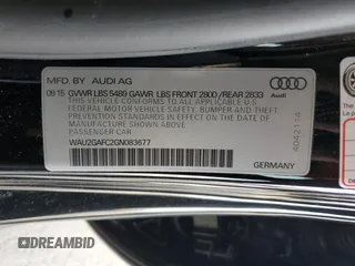 2016 Audi A7 3.0 Prestige with VIN WAU2GAFC2GN083677, listed as a Copart auction lot 43654304 with 99,526 mi miles. Bid and sale history available at carsss.com. Image 12.