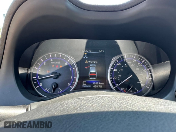 2017 Infiniti Q50 Red Sport 400 with VIN JN1FV7ARXHM870864, listed as a Copart auction lot 60896265 with 59,899 mi miles and Salvage title. Bid and sale history available at DreamBid. Image 8.