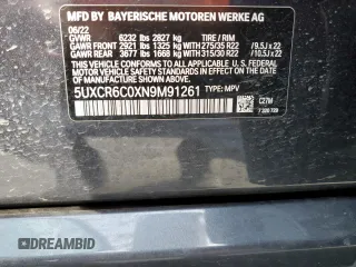 2022 BMW X5 xDrive40i with VIN 5UXCR6C0XN9M91261, listed as a Copart auction lot 45129823 with 8,786 mi miles. Bid and sale history available at carsss.com. Image 13.