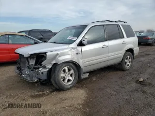 2006 Honda Pilot EX-L with VIN 2HKYF18706H556555, listed as a Copart auction lot 42933585 with 132,080 mi miles and Salvage Title. Bid and sale history available at DreamBid. Image 1.