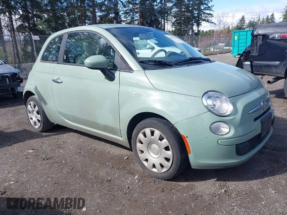 2012 FIAT 500 Pop with VIN 3C3CFFAR1CT280485, listed as a IAAI auction lot 41819314 with 111,681 mi miles. Bid and sale history available at carsss.com. Image 1.