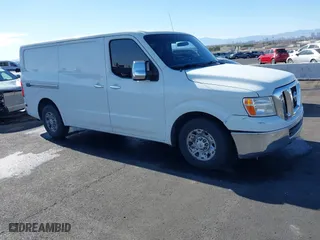 2012 Nissan NV SV with VIN 1N6BF0KY9CN106459, listed as a IAAI auction lot 41503469 with 191,994 mi miles. Bid and sale history available at carsss.com. Image 1.