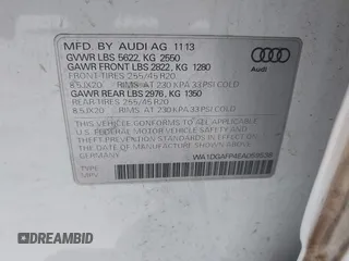2014 Audi Q5 Premium Plus z VIN WA1DGAFP4EA059538, wystawiony jako IAAI lot #42158230 z przebiegiem 114 321 mil mil oraz . Historia ofert i sprzedaży dostępna na DreamBid. Obrazek 9.