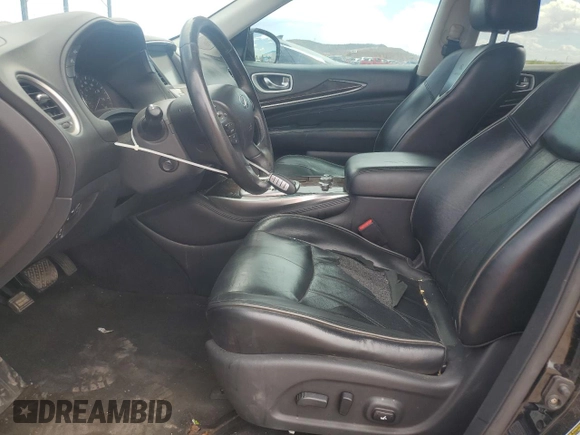 2014 Infiniti QX60 with VIN 5N1AL0MN8EC514830, listed as a Copart auction lot 53358405 with 201,527 mi miles and Salvage title. Bid and sale history available at DreamBid. Image 7.