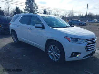 2021 Chevrolet Traverse High Country with VIN 1GNEVNKW9MJ200257, listed as a IAAI auction lot 41545240 with 72,842 mi miles. Bid and sale history available at carsss.com. Image 1.