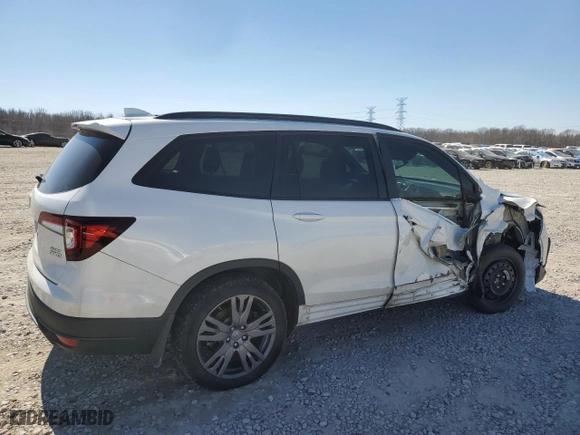 2022 Honda Pilot Sport with VIN 5FNYF6H38NB096312, listed as a Copart auction lot 46222245 with 65,520 mi miles and Salvage Title. Bid and sale history available at carsss.com. Image 3.
