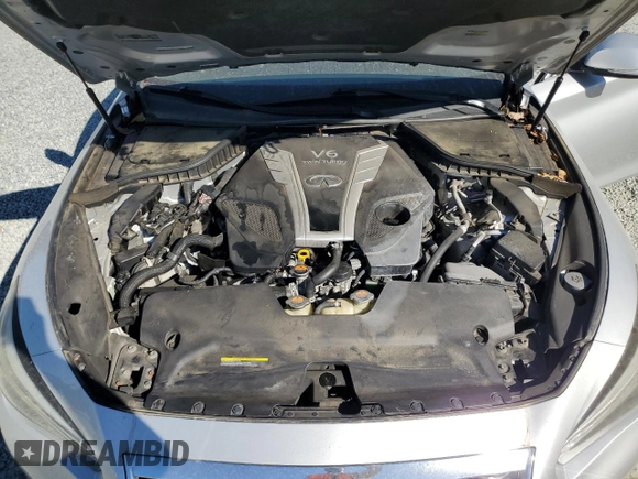 2017 Infiniti Q50 3.0t Premium with VIN JN1EV7AR0HM840588, listed as a Copart auction lot 76129124 with 107,886 mi miles and Salvage Title. Bid and sale history available at carsss.com. Image 11.