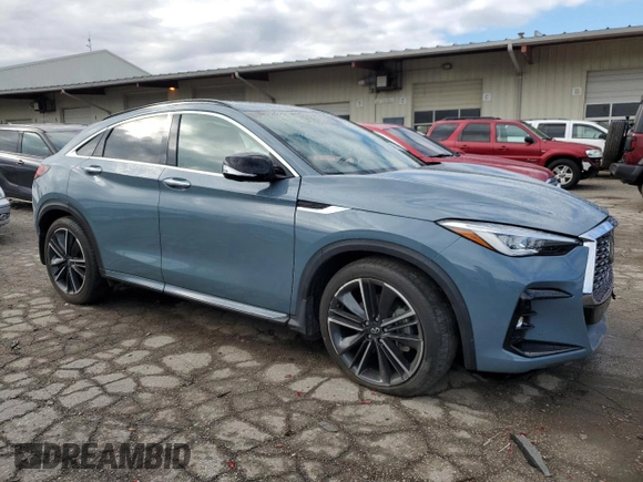 2022 Infiniti QX55 Sensory with VIN 3PCAJ5L33NF100915, listed as a Copart auction lot 75861324 with Not provided miles and Salvage title. Bid and sale history available at DreamBid. Image 4.
