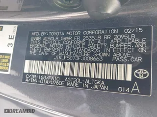2015 Scion tC with VIN JTKJF5C73FJ008663, listed as a IAAI auction lot 41969395 with 125,758 mi miles. Bid and sale history available at carsss.com. Image 9.