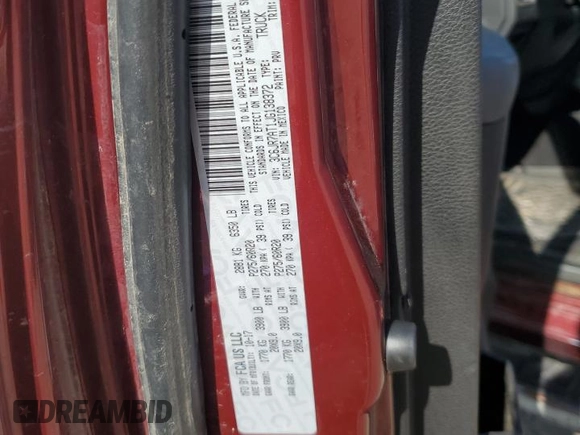 2018 Ram 1500 Express with VIN 3C6JR7AT1JG138372, listed as a Copart auction lot 61088315 with 197,323 mi miles and Salvage title. Bid and sale history available at DreamBid. Image 12.