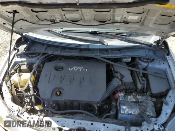 2010 Toyota Corolla with VIN 2T1BU4EE8AC427717, listed as a Copart auction lot 57528435 with 142,826 mi miles and Salvage title. Bid and sale history available at DreamBid. Image 11.