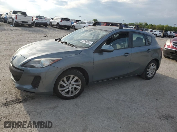 2012 Mazda 3 i Grand Touring with VIN JM1BL1M72C1656647, listed as a Copart auction lot 55590505 with 133,716 mi miles and Salvage title. Bid and sale history available at DreamBid. Image 1.