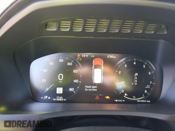 2019 Volvo XC90 R-Design with VIN YV4A22PM4K1474949, listed as a Copart auction lot 74332484 with 77,191 mi miles and Salvage Title. Bid and sale history available at carsss.com. Image 9.