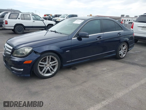 2012 Mercedes-Benz C 250 Sport with VIN WDDGF4HB3CR234925, listed as a IAAI auction lot 42631121 with 166,349 mi miles and . Bid and sale history available at DreamBid. Image 2.