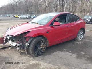2023 Tesla Model Y Long Range with VIN 7SAYGDEE7PF672887, listed as a IAAI auction lot 41744398 with Not Provided miles. Bid and sale history available at carsss.com. Image 2.