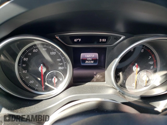 2019 Mercedes-Benz CLA with VIN WDDSJ4EB4KN742081, listed as a Copart auction lot 43457353 with 35,234 mi miles. Bid and sale history available at carsss.com. Image 9.