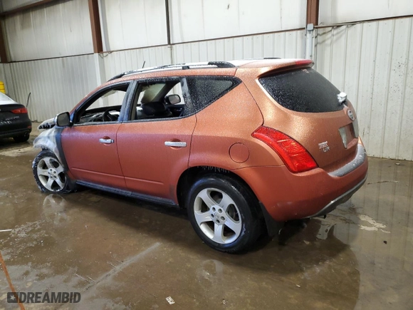 2005 Nissan Murano SL with VIN JN8AZ08T95W303778, listed as a Copart auction lot 44348995 with 0 mi miles and Salvage Title. Bid and sale history available at carsss.com. Image 2.