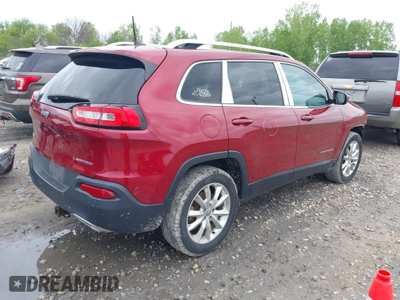 2016 Jeep Cherokee Limited with VIN 1C4PJMDS4GW263260, listed as a IAAI auction lot 42380811 with 187,529 mi miles and . Bid and sale history available at DreamBid. Image 4.