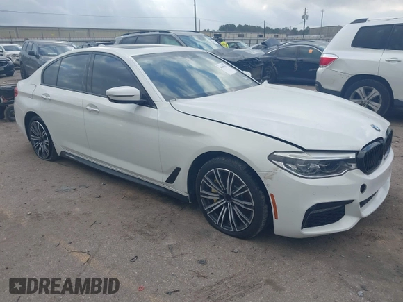 2017 BMW 5 Series 540i with VIN WBAJE5C3XHG913955, listed as a IAAI auction lot 41499473 with 107,227 mi miles and . Bid and sale history available at carsss.com. Image 1.