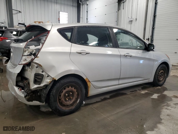 2013 Hyundai Accent GL with VIN KMHCT5AE3DU106089, listed as a Copart auction lot 52165375 with 107,414 mi miles and Salvage Title. Bid and sale history available at carsss.com. Image 3.