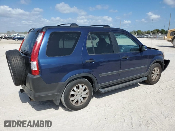 2005 Honda CR-V EX with VIN SHSRD78865U346215, listed as a Copart auction lot 53931105 with 170,438 mi miles and Salvage Title. Bid and sale history available at carsss.com. Image 3.
