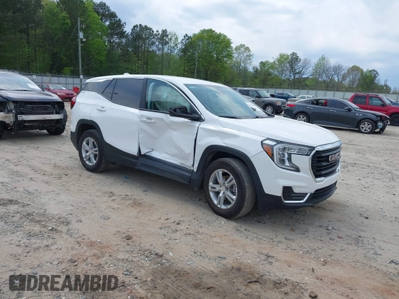2024 GMC Terrain SLE z VIN 3GKALMEG3RL103586, wystawiony jako IAAI lot #42016804 z przebiegiem 21 596 mil mil oraz . Historia ofert i sprzedaży dostępna na DreamBid. Obrazek 1.
