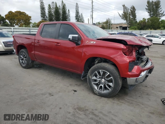 2023 Chevrolet Silverado 1500 LT with VIN 1GCUDDE85PZ194686, listed as a Copart auction lot 47629345 with 0 mi miles and Salvage Title. Bid and sale history available at carsss.com. Image 4.