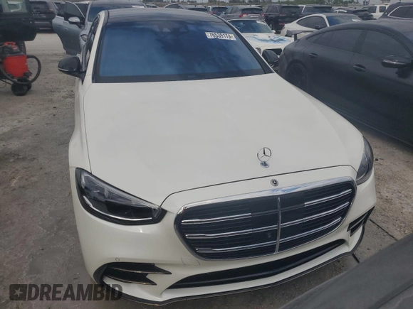 2023 Mercedes-Benz S-Class S 580 with VIN W1K6G7GB9PA222813, listed as a Copart auction lot 76539174 with 5,670 mi miles and Non Repairable. Bid and sale history available at carsss.com. Image 5.