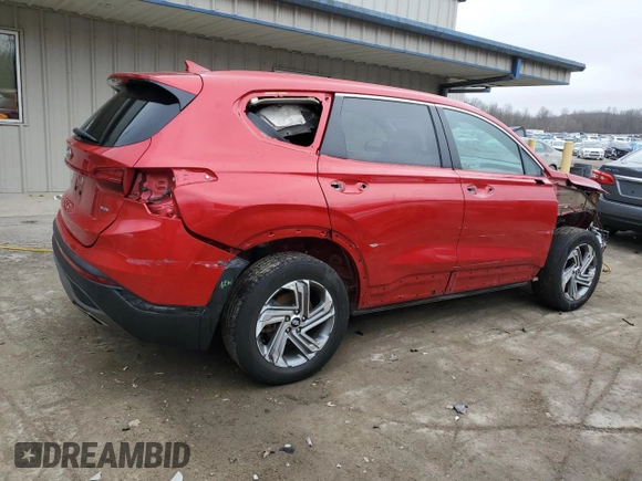 2022 Hyundai Santa Fe SE with VIN 5NMS1DAJ8NH381222, listed as a Copart auction lot 40746494 with 28,648 mi miles and . Bid and sale history available at DreamBid. Image 3.