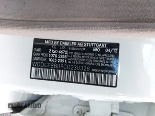 2012 Mercedes-Benz C with VIN WDDGF8BB9CR230328, listed as a IAAI auction lot 42024792 with 129,739 mi miles. Bid and sale history available at carsss.com. Image 9.
