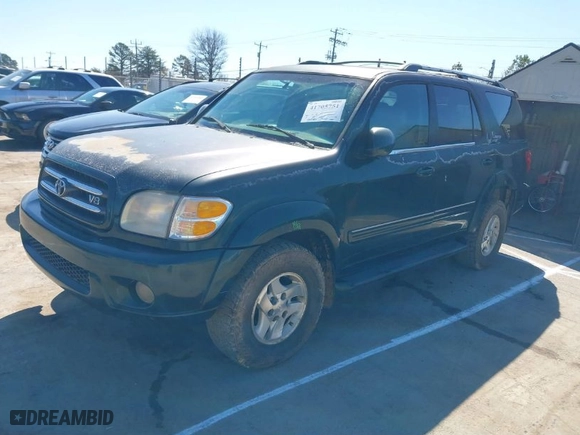 2001 Toyota Sequoia Limited with VIN 5TDBT48A01S048312, listed as a IAAI auction lot 41705751 with 283,397 mi miles. Bid and sale history available at carsss.com. Image 2.
