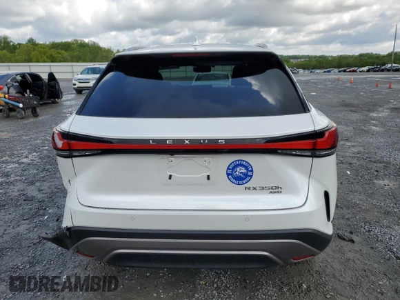 2023 Lexus RX 350h with VIN 2T2BBMCAXPC008715, listed as a Copart auction lot 52607205 with 18,421 mi miles and Salvage title. Bid and sale history available at DreamBid. Image 6.