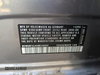 2010 Volkswagen Golf TDI w/Sunroof & Nav с VIN WVWDM7AJ6AW226094, выставлен на аукционе Copart как лот 76188464 с пробегом Не указан миль и Списание • Salvage title. История ставок и продаж доступна на DreamBid. Изображение 13.
