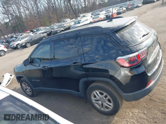 2018 Jeep Compass Sport with VIN 3C4NJCAB8JT136983, listed as a IAAI auction lot 41669070 with 131,983 mi miles. Bid and sale history available at carsss.com. Image 14.